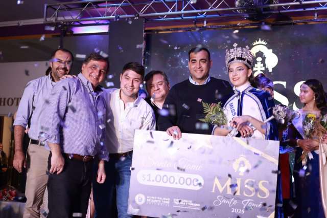 ¡Felicitaciones a Thaina Reguera, elegida como Miss Santo Tomé 2025!